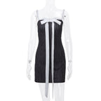 Summer Bow Self-Tie Lace Tube Top Dress for Women