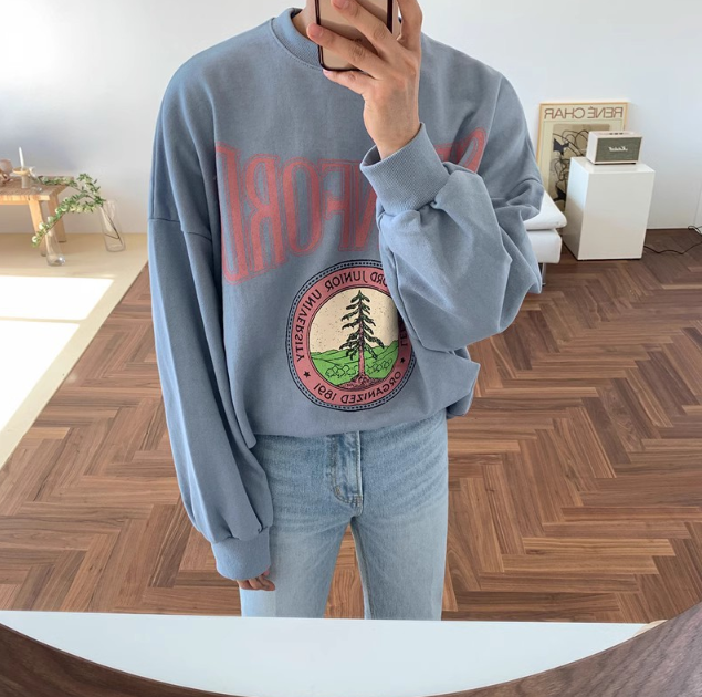 Men's New Style Autumn Japanese Printed Sweater