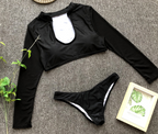 Long Sleeve Bikini, Two-Piece Swimsuit Set