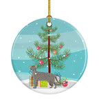 Safari Cat Christmas Ceramic Ornament