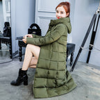 Women's Thick Cotton-Padded Long Jacket for Warmth