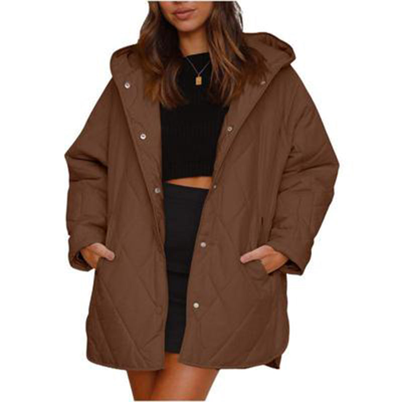 Long Sleeve Hooded Coat with Wide, Fall/Winter 2023