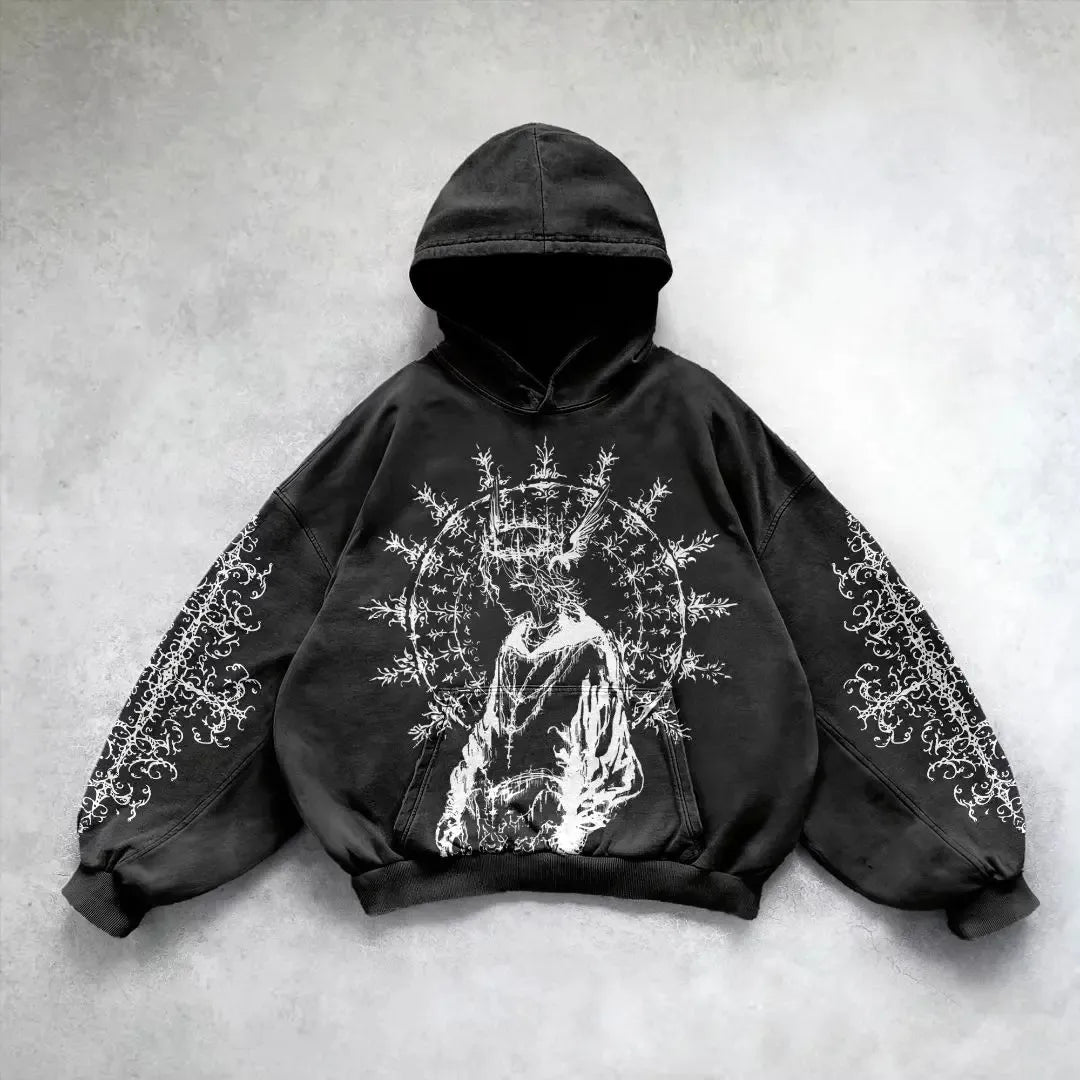 Hip Hop Y2K Printed Hoodie | Streetwear | Faith Streetwear