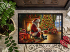Yorkshire Terrier Yorkie and Santa Claus Doormat
