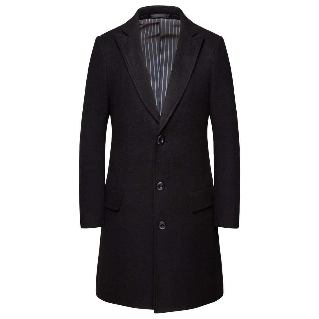 Men's Oversized Medium Length Woolen Coat