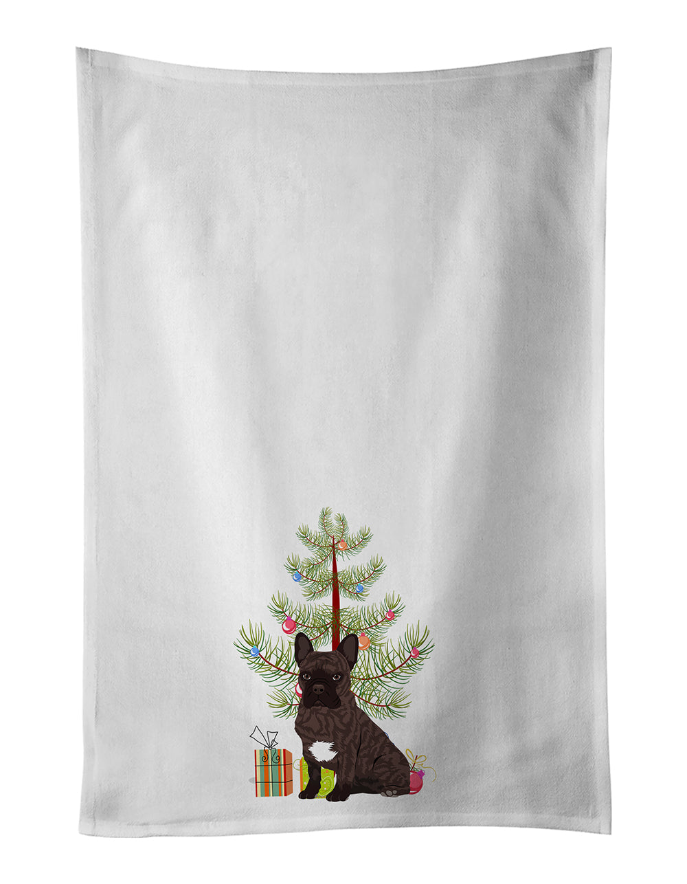 French Bulldog Brindle #1 Christmas Kitchen Towel Set of 2