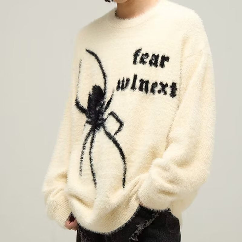 Retro Spider Sweater - All-match Fashion Knitwear