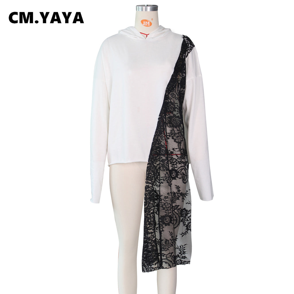 2021 Autumn Winter Women's Fashion Lace Sweatshirt | Streetwear