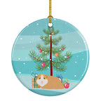 American Guinea Pig Merry Christmas Ceramic Ornament
