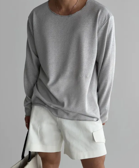 Men's Lightweight Breathable Knit T-shirt | Streetwear