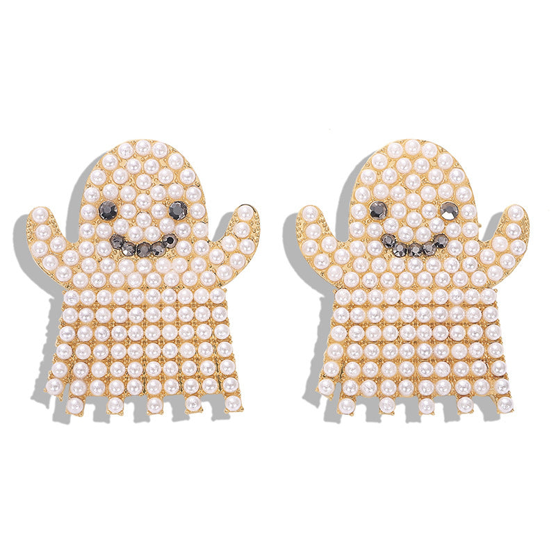 Trendy Christmas Earrings with Reindeer and Snowman Design