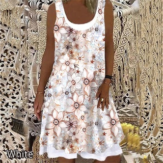Floral Casual Milk Silk Two-Piece Dress for Women