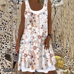 Floral Casual Milk Silk Two-Piece Dress for Women