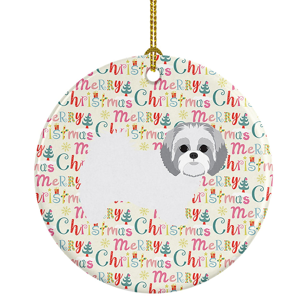 Shih Tzu #2 Merry Christmas Ceramic Ornament