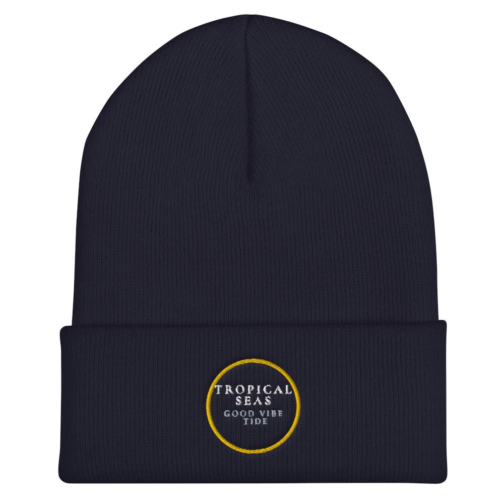 Tropical Seas Cuffed Beanie | Embroidered Cap