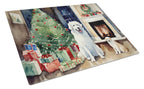 Kuvasz Cozy Christmas Glass Cutting Board