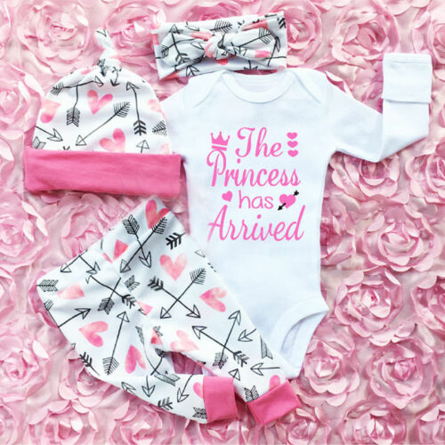 Pink Letter Bodysuit and Four-Piece Set