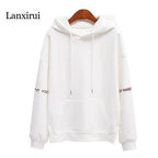 Women's Velvet Hoodie with Embroidered Casual Tops | Streetwear