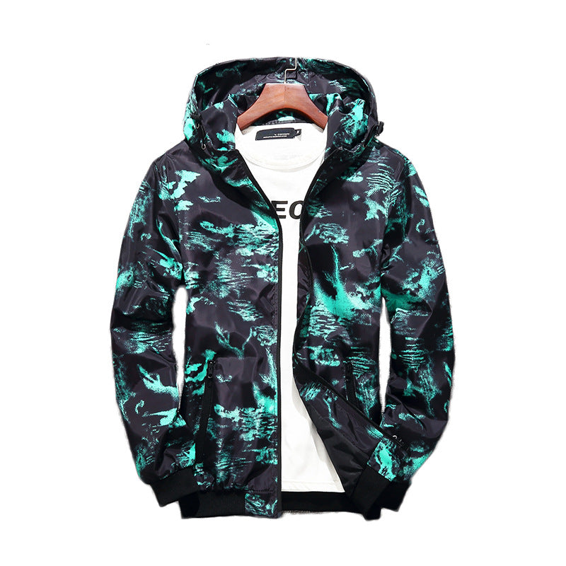 Men's Waterproof Camouflage Hoodie Windbreaker Jacket 5XL | Streetwear
