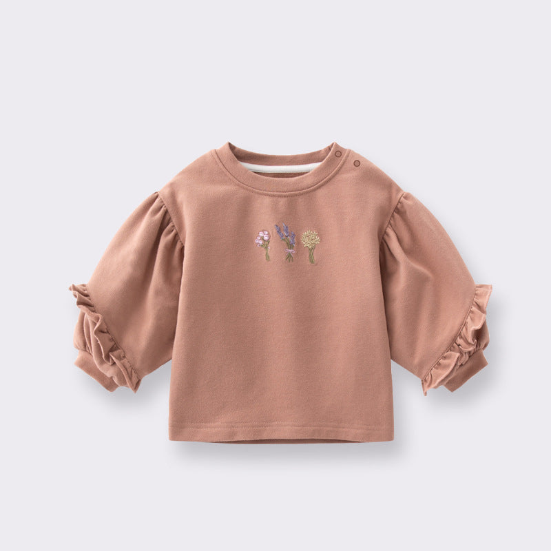 Baby Loose Bell Sleeve Autumn Sweatshirt