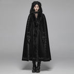 Gothic Retro Dark Tie Long Coat for Women