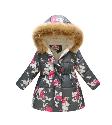 Printed Hooded Padded Coat for Kids
