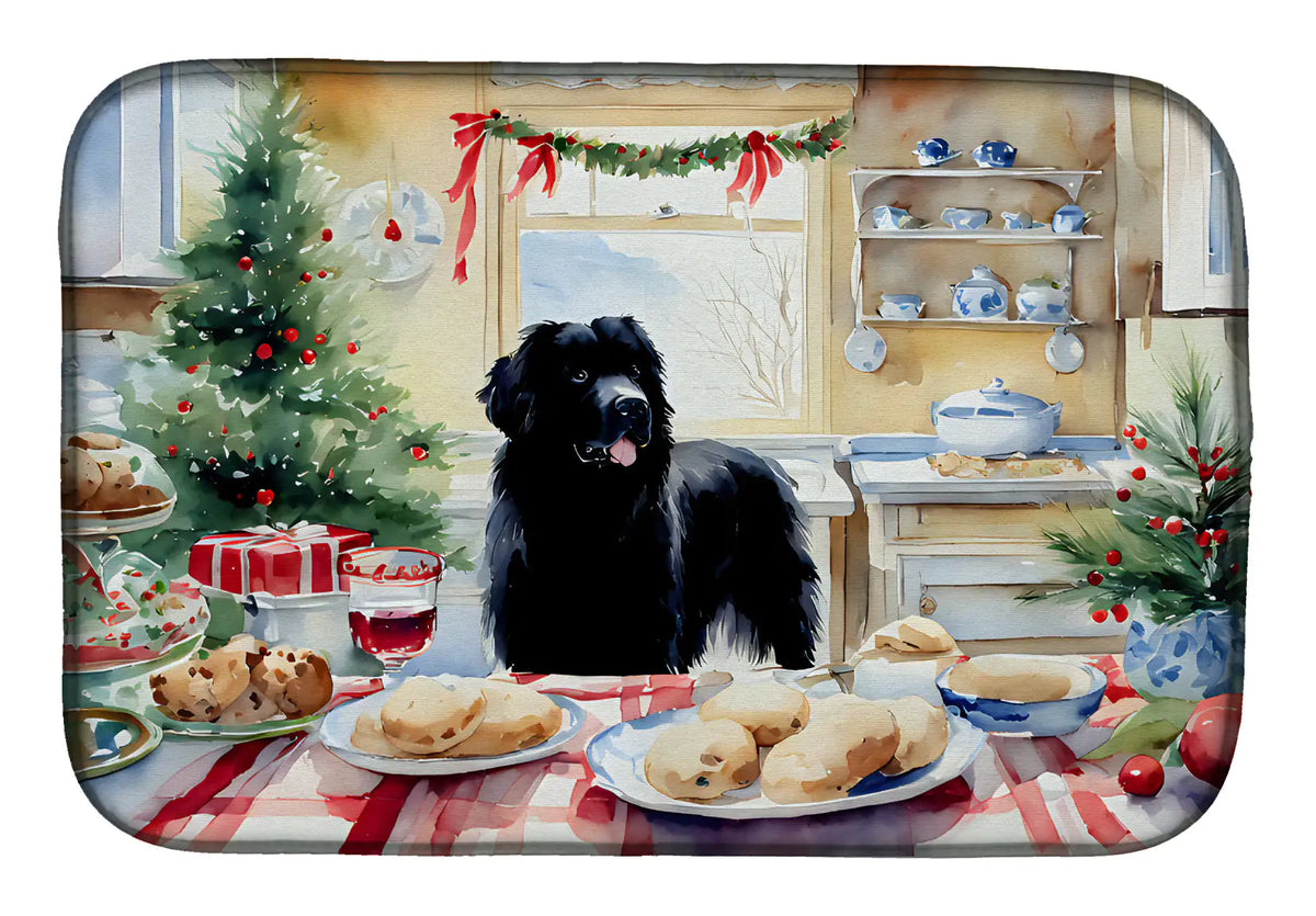 Newfoundland Christmas Cookies Dish Drying Mat