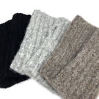 Black Ribbed Alpaca Gloves