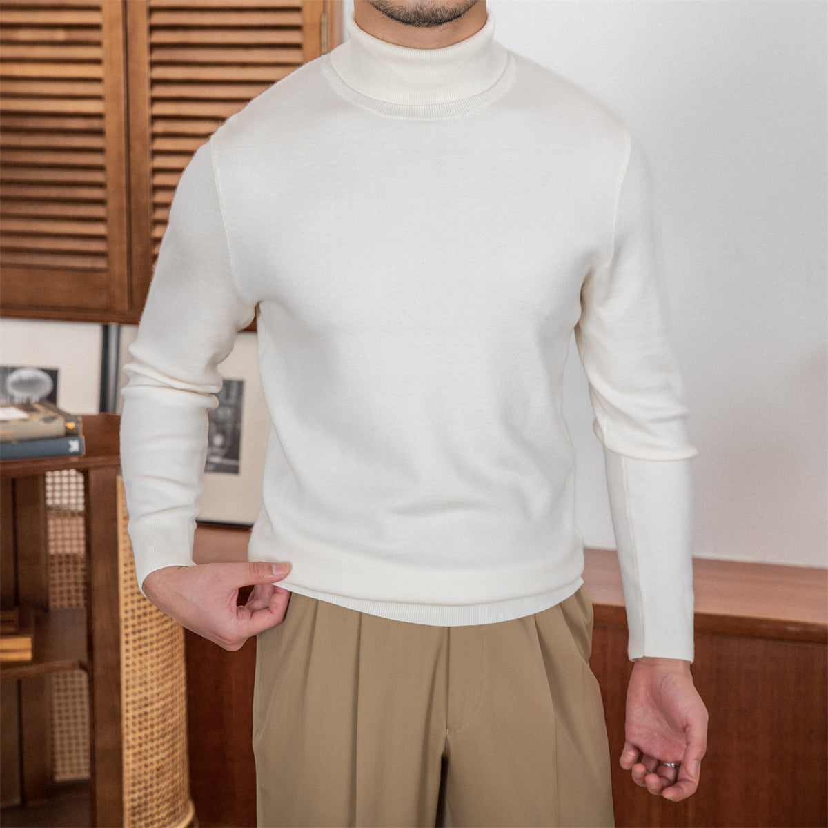 Men's Wool Sweater for Autumn and Winter