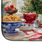 Golden Retriever Christmas Cookies Dish Drying Mat
