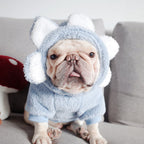Dog Flower Fleece Sweater for French Bulldogs