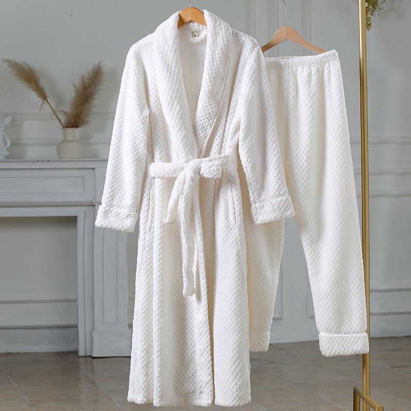 Flannel Thermal Pajamas Suit for Comfort