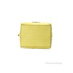 Michael Kors Emilia Small Canvas Snake Print Yellow Bucket Bag
