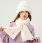 Women's Versatile Wool Hat with Button for Winter | Embroidered Cap