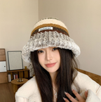 Knitted Wool Women's Fisherman Hat | Embroidered Cap