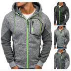 Men's Long Sleeve Zip Pocket Hoodie Jacket | Streetwear