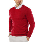 Men's Casual Solid Color Long Sleeve Round Neck Sweater