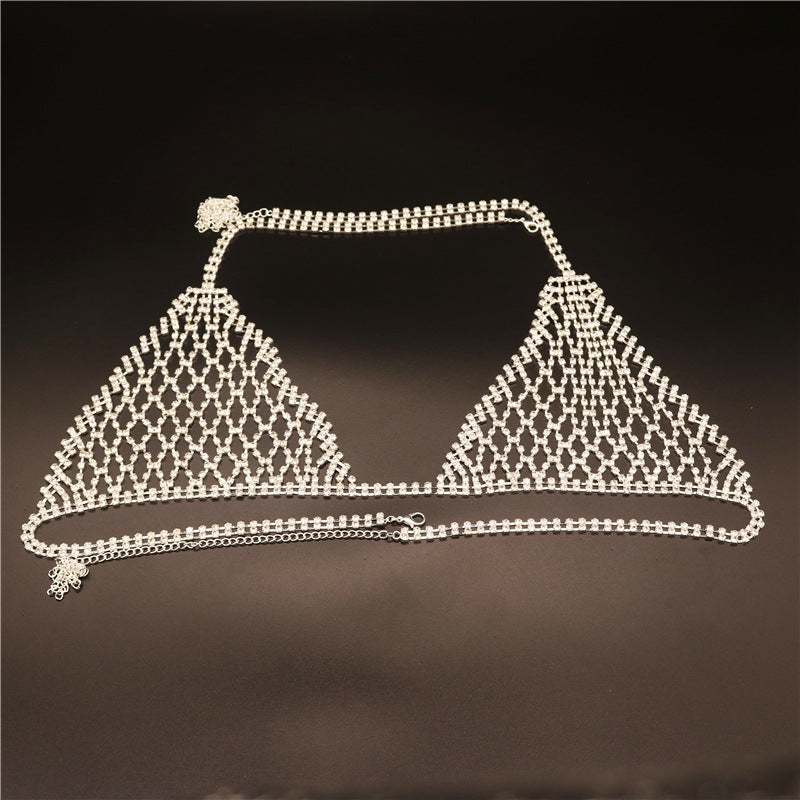 Rhinestone Thong Waist Body Chain