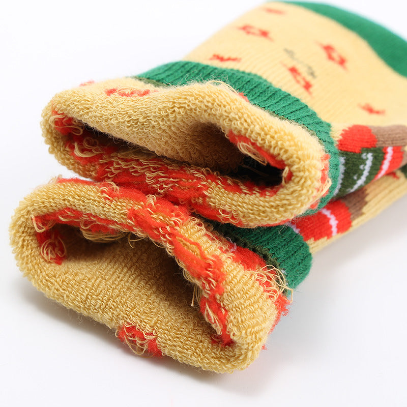Kids' Christmas Thick Cotton Cartoon Baby Socks