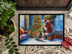 Australian Cattle Dog and Santa Claus Doormat