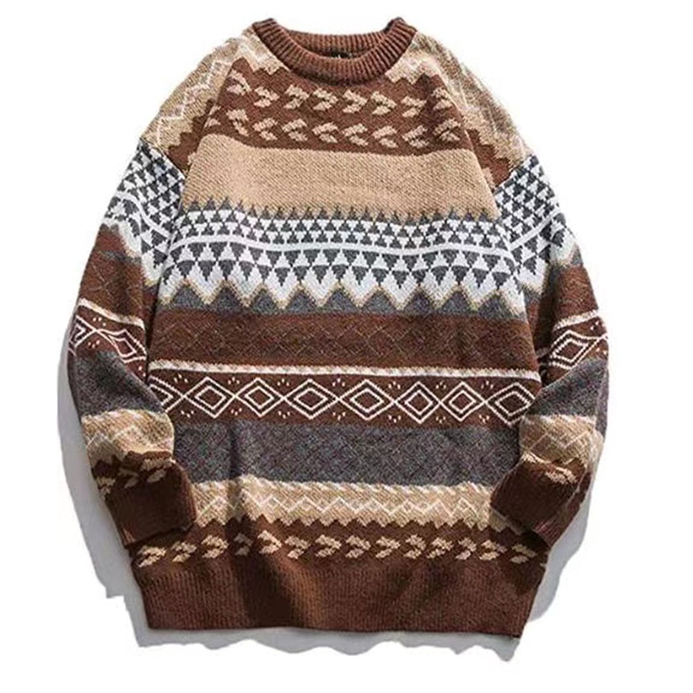 Loose Retro National Trend Pullover Sweater for Women | Streetwear