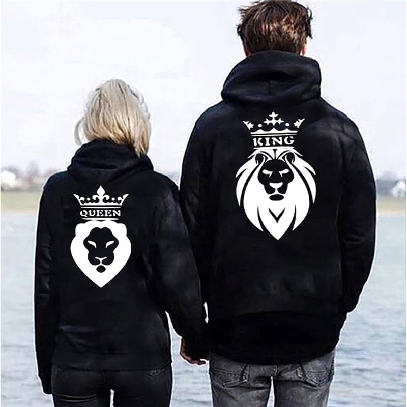Lion Pattern Hooded Sweater for Men and Women