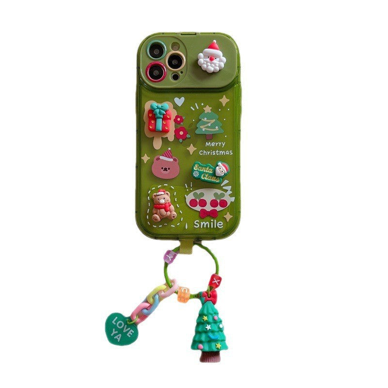 Plastic Christmas Stereo Doll Pendant Phone Case | Protective Cover