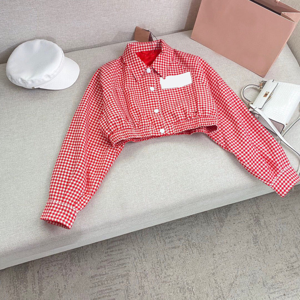 Casual Loose Check Print Cardigan Coat for Women