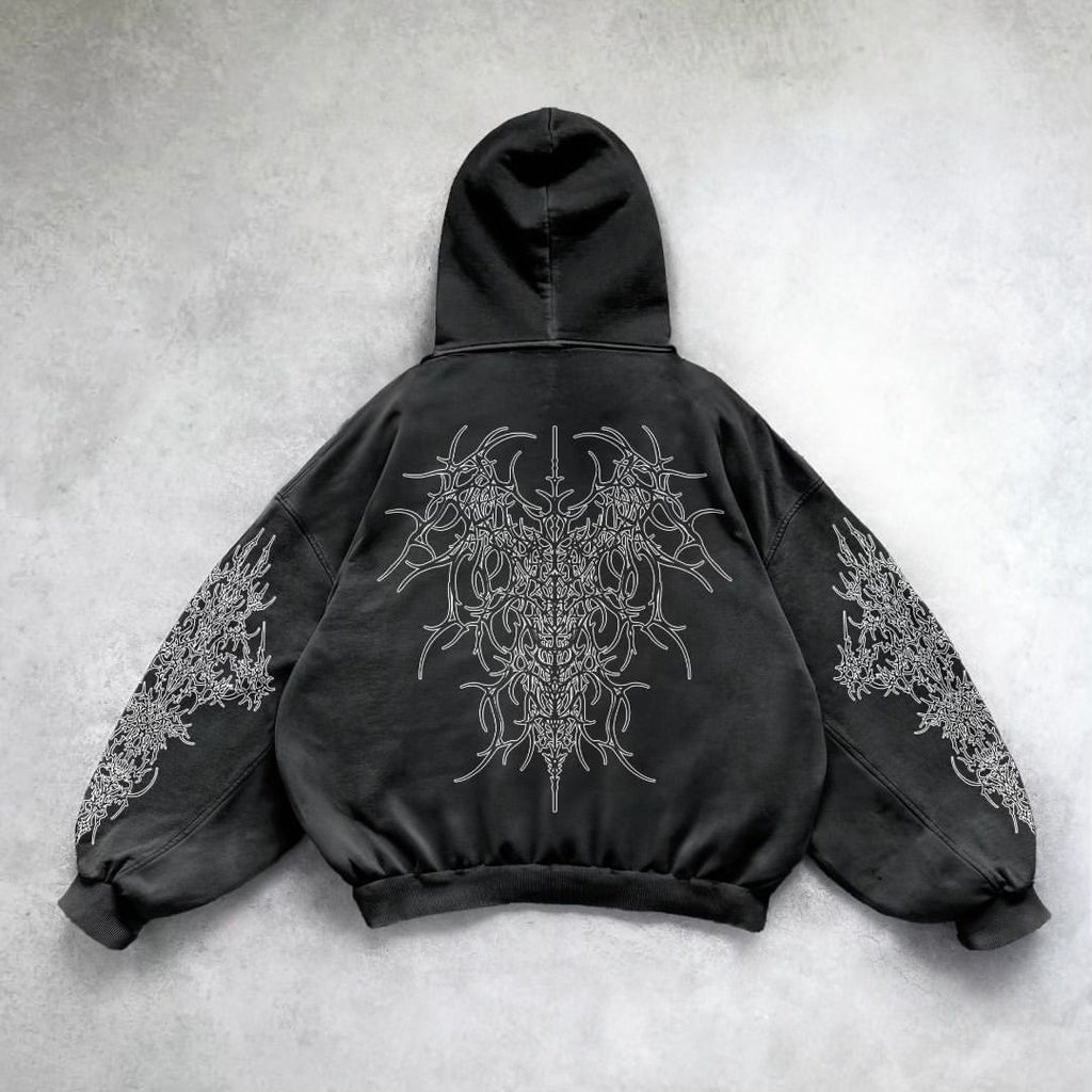 gothic print washable hoodie Man New | Streetwear