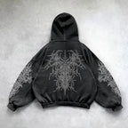 gothic print washable hoodie Man New | Streetwear