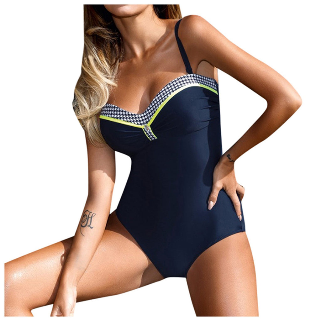 One Piece Bra Bikini Swimsuit for Summer Beachwear
