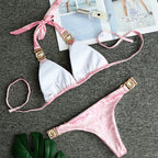 2020 Blue Velvet Women's Bikini with Crystal Accents