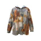 Elegant Long Sleeve Button Hooded Shirt Sweatshirt for Women | Streetwear