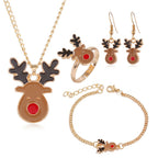 Christmas Jewelry Set with Alloy Reindeer Design